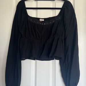 Black Long Sleeve Women's Top